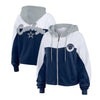 Women Erin Andrews Navy White Dallas Cowboys Hoodie