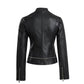 Womens Faux Leather Moto Jacket