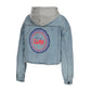 Super Bowl LVIII WEAR by Erin Andrews Denim Cropped Hoodie