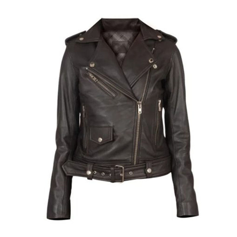 Womens-Alison-Brown-Biker-Leather