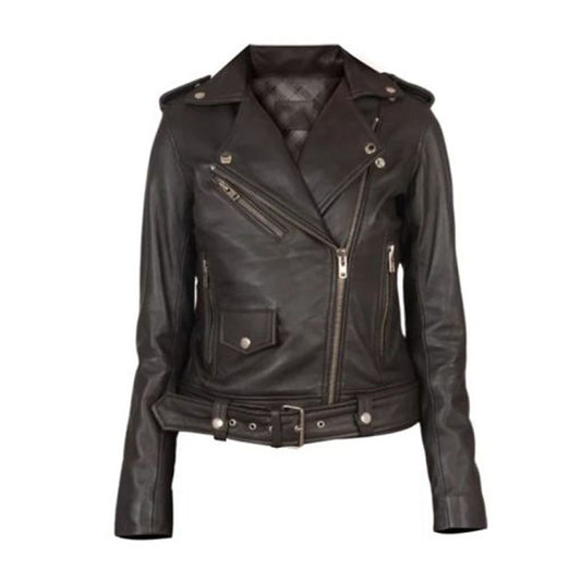 Womens-Alison-Brown-Biker-Leather