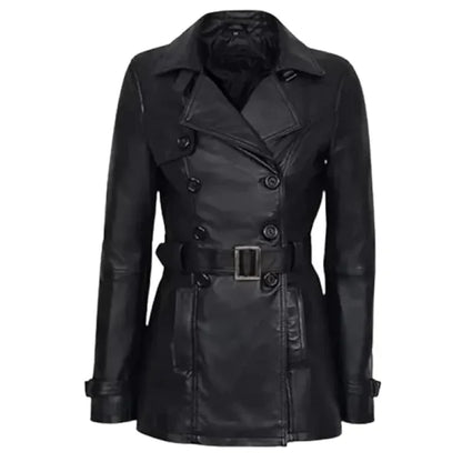 Womens-Double-Breasted-Black-Leather-Jacket-