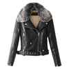 Women’s Faux Fur Quilted Moto Jacket