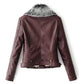 Women’s Faux Fur Quilted Moto Jacket