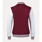 Womens Maroon and Grey Varsity Jacket