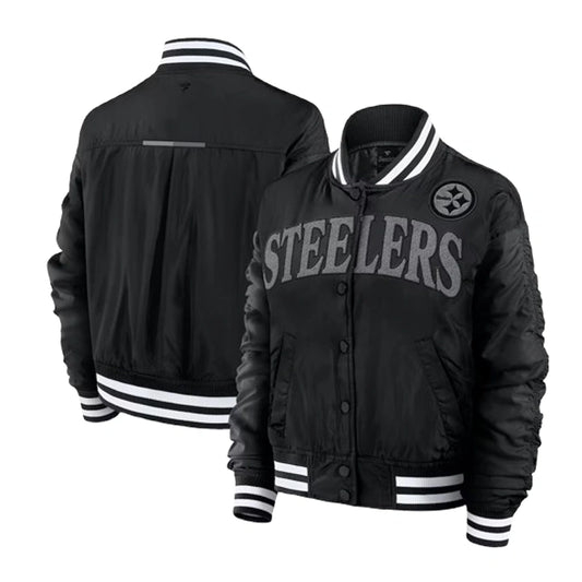 Women's Pittsburgh Steelers Fanatics Black Elements Wave  Jacket