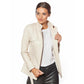 Women’s Real Beige Leather Jacket