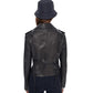 Women’s Real Black Leather Biker Jacket