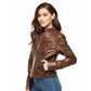 Women’s Real Brown Leather Classic jacket