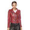 Women’s Real Claret Red Biker Jacket