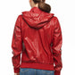 Women’s Real Red Leather Bomber Jacket