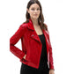 Women’s Real Red Leather Motorcycle Jacket