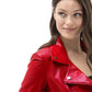 Women’s Real Red Leather Motorcycle Jacket