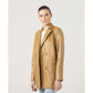 Women’s Sand Double Breasted Leather Blazer