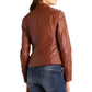 Women’s Slimfit Brown Leather Jacket