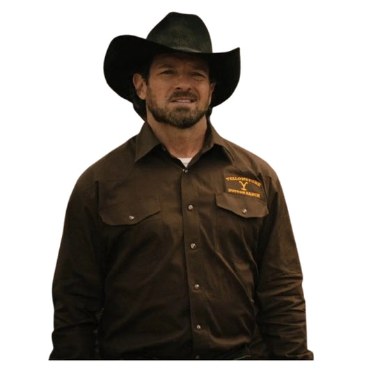 Yellowstone S05 Ian Bohen Brown Shirt