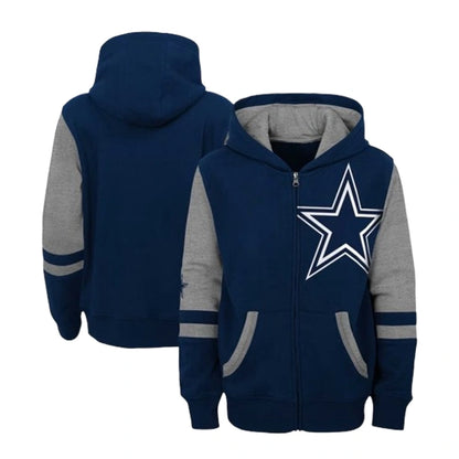 Youth Navy Dallas Cowboys Colorblock Hoodie