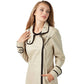Women’s Real Beige Leather Trench Alaska Coat