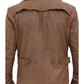 Brown Men Leather Long Duster Coat