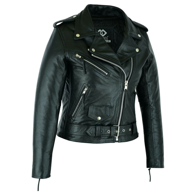 Women’s Classic Motorcycle Leather Jacket