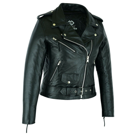 Women’s Classic Motorcycle Leather Jacket