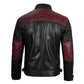Nivira Black Biker Quilted Leather Jacket