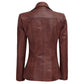 Women’s Cognac Brown Leather Blazer