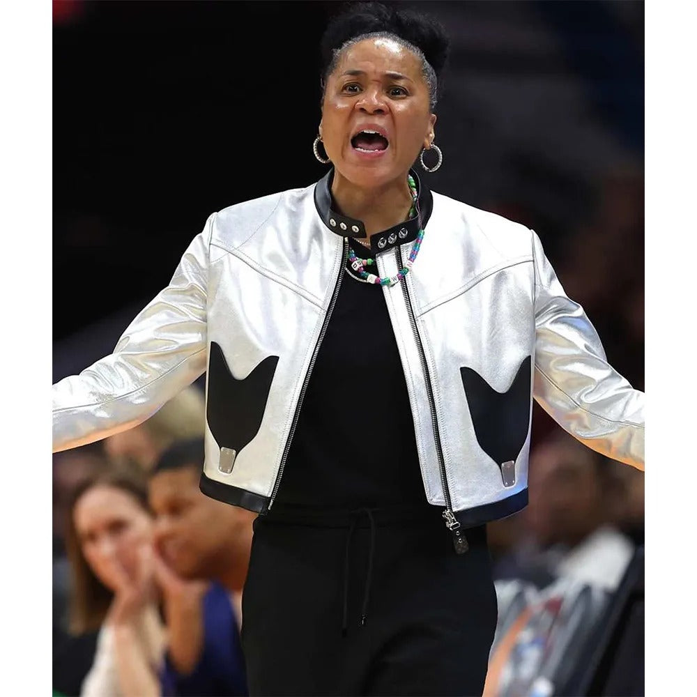 Dawn Staley Silver Leather Jacket