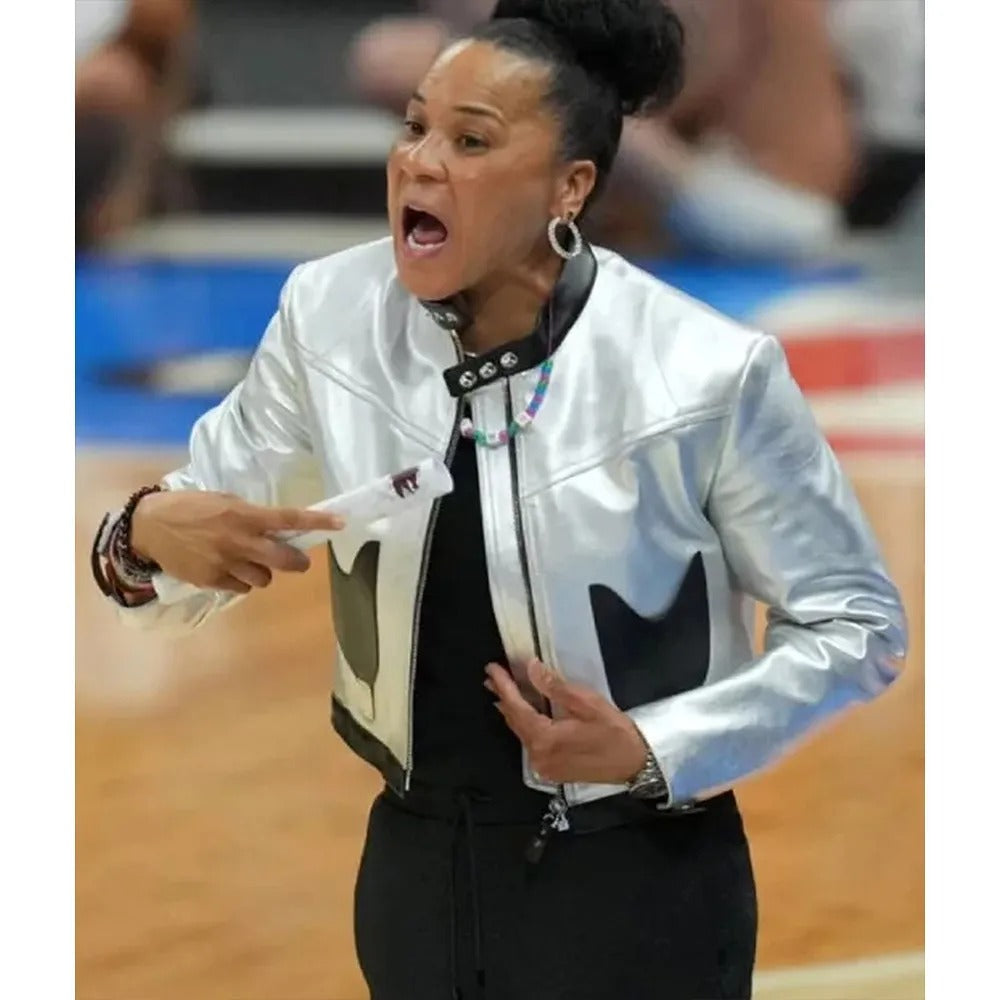 Dawn Staley Silver Leather Jacket
