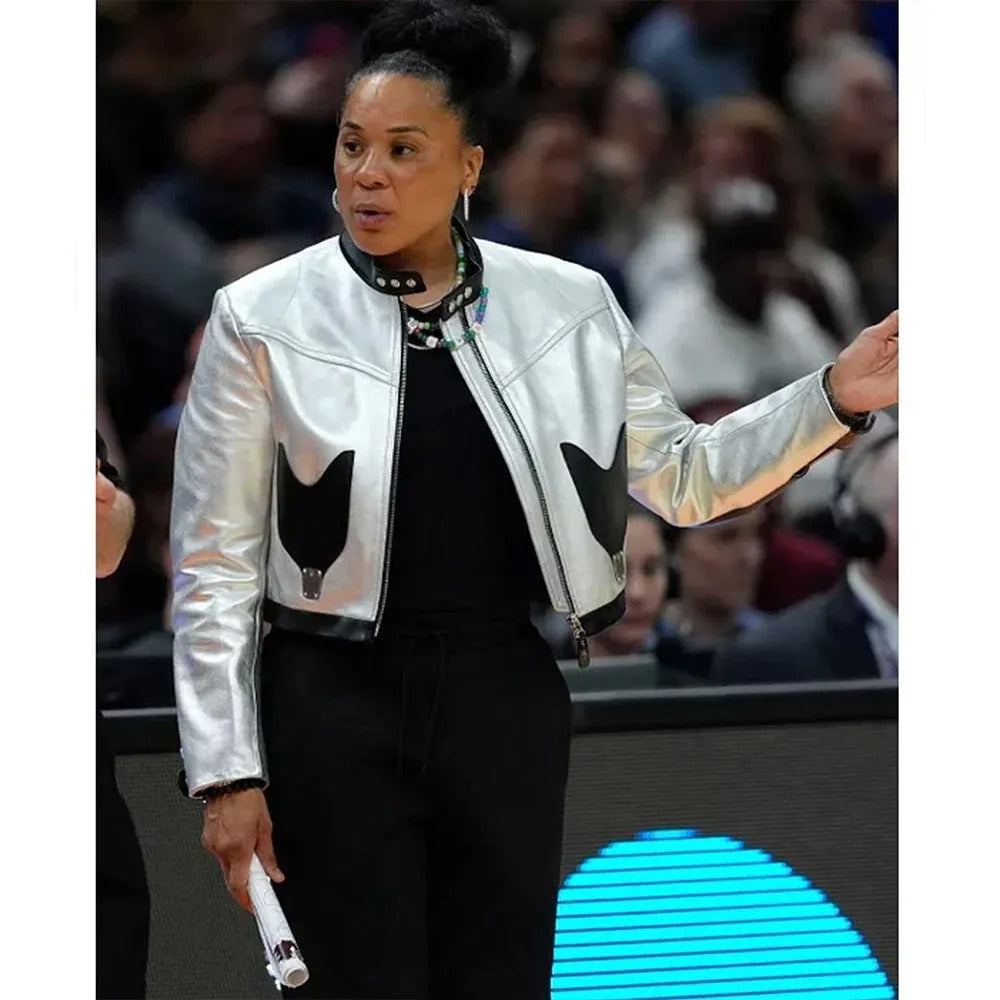 Dawn Staley Silver Leather Jacket