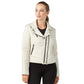 Women’s Real Beige Leather Sports Jacket