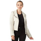 Women’s Real Beige Leather Sports Jacket
