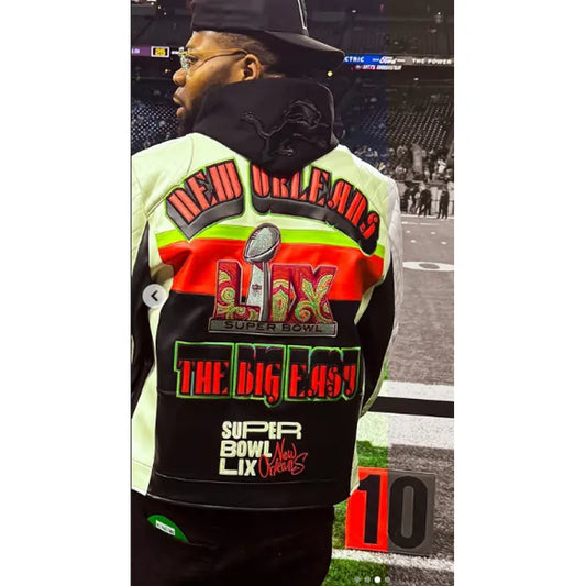 Master P Super Bowl 2025 Leather Jacket