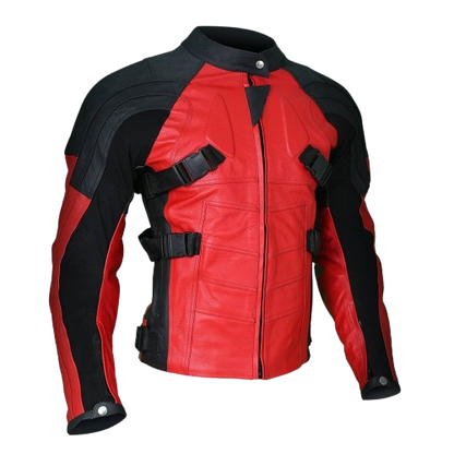 Armored Style Deadpool Biker Leather Jacket