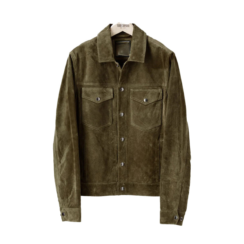Italian Suede Snap Dylan Jacket