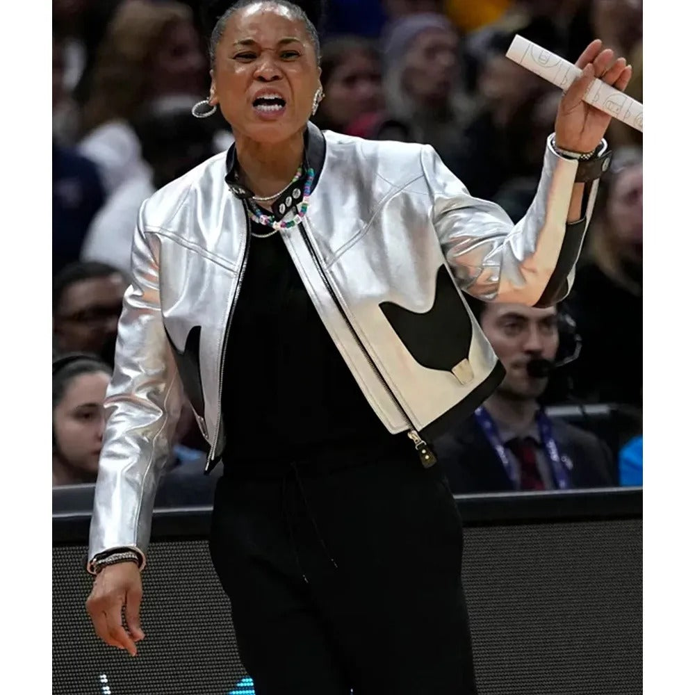 Dawn Staley Silver Leather Jacket
