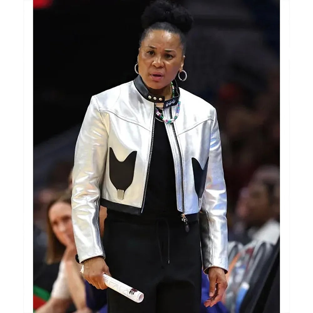 Dawn Staley Silver Leather Jacket
