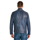Men’s Real Blue Leather Jacket