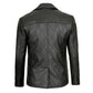 Elton Men’s Quilted Black Real Leather Blazer
