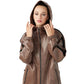 Women’s Real Mink Leather Hooded Antique Coat