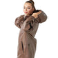 Women’s Real Mink Leather Hooded Antique Coat