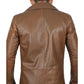 Men’s 3 4 Length Brown Leather Car Coat