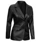Women’s Two-Button Real Leather Blazer
