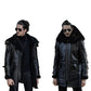 Men’s Shearling Aviator Fur Long Coat