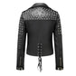 Women’s Black Leather Studded Jacket
