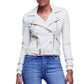 Womens Billie Belted Leather Jacket