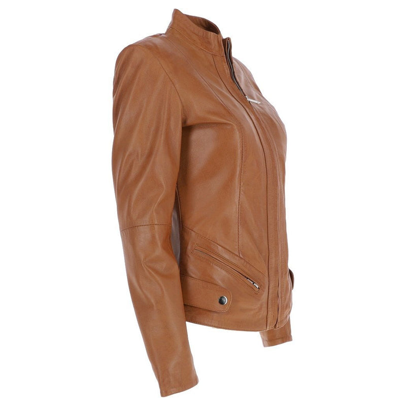 Women’s Leather Jacket Tan